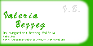 valeria bezzeg business card