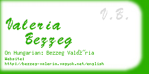 valeria bezzeg business card